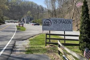 129 dragon info center sign