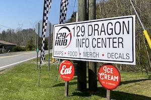 129 dragon info center sign