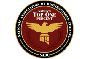 National Association of Distinguished Counsel top one percent